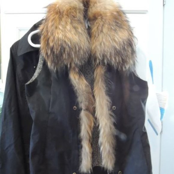 Mackage coat, 2 seasons, black material and leather - Picture 4 of 10